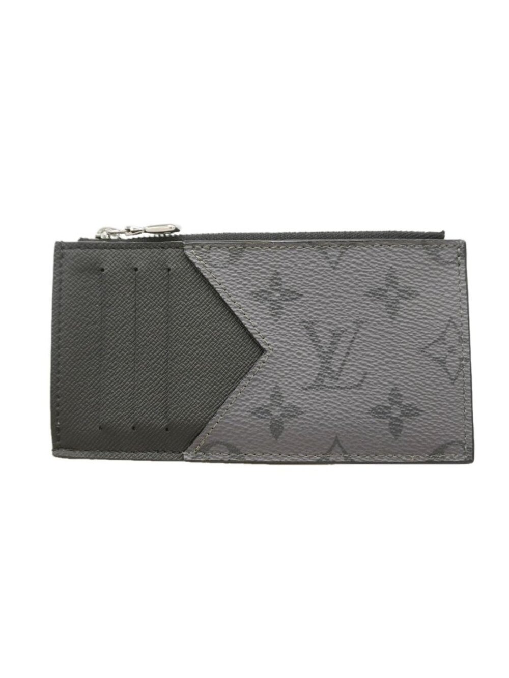 Louis Vuitton Monogram Eclipse Reverse Coin Card Holder Black Gray
